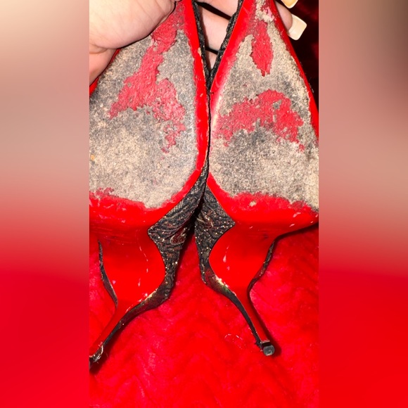 Christian Louboutin Glitter Jacquard Ankle Boots (Size 37) - Picture 9 of 10